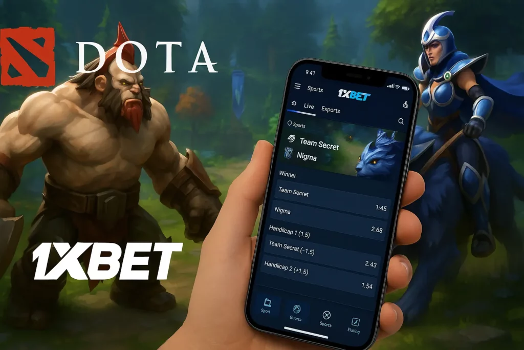 1xBet bet on Dota 2